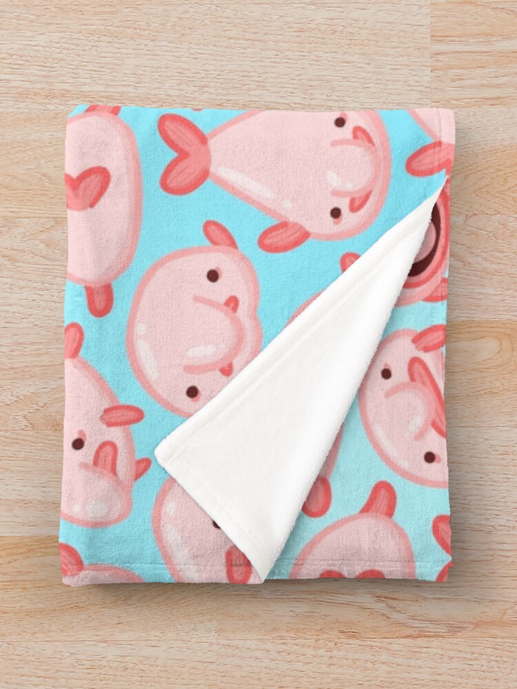 Alternate view of Blobfish Pattern Throw Blanket