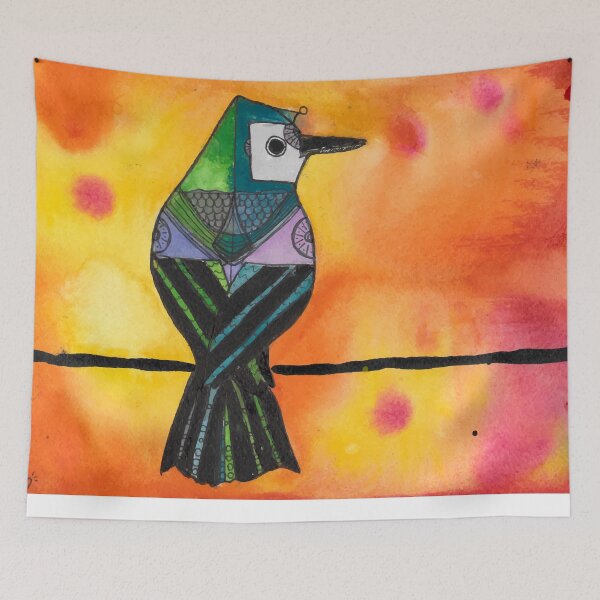 Item preview, Martina - Bird Friend, the Sky is On Fire!  designed and sold by quirkysketchy.
