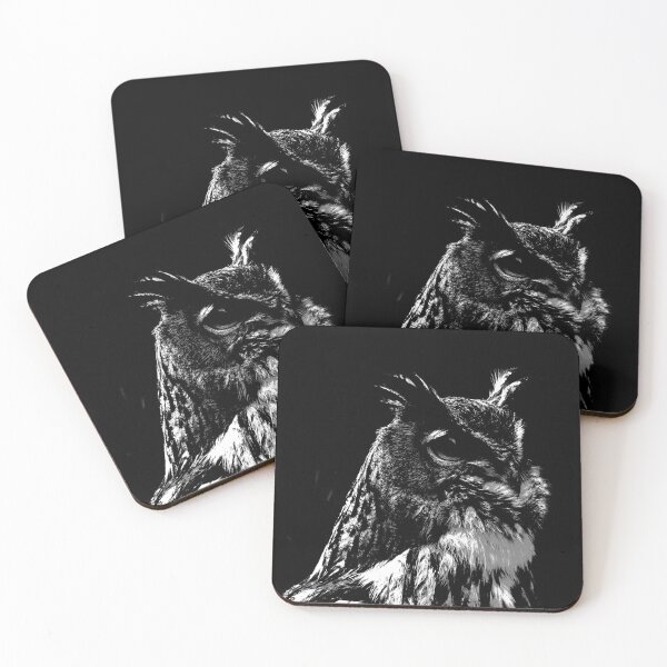 Item preview, Owl black and white bird motif designed and sold by Alex-Kuhn.