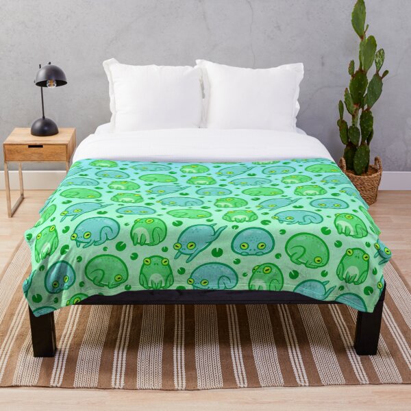Friendly Frogs Throw Blanket