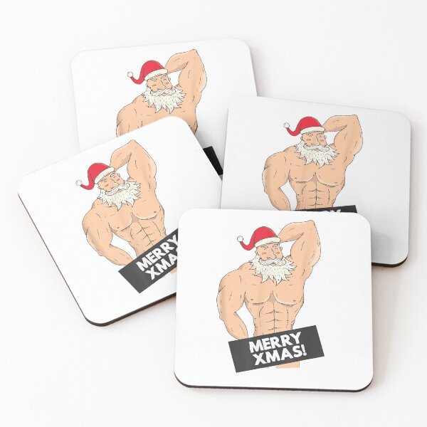 Item preview, MERRY XMAS Censored Sexy Santa Claus North Swole Meme designed and sold by KhanWill.