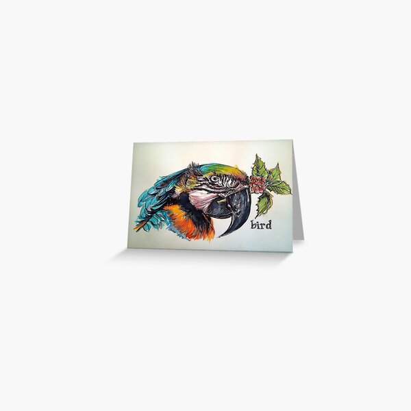 Christmas bird. Elizabeth Moore Golding© Greeting Card