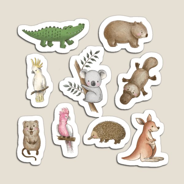 Cute Aussie Animals Pack Magnet