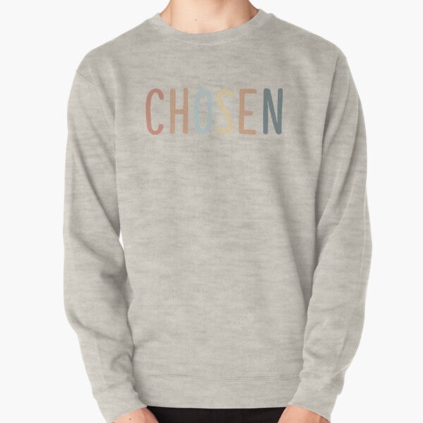 Christian Quote Retro Bible Verse Floral - Chosen Pullover Sweatshirt
