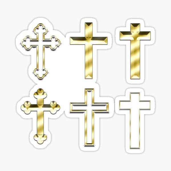 Cross Sticker for Sale by Lydia Scarcelli