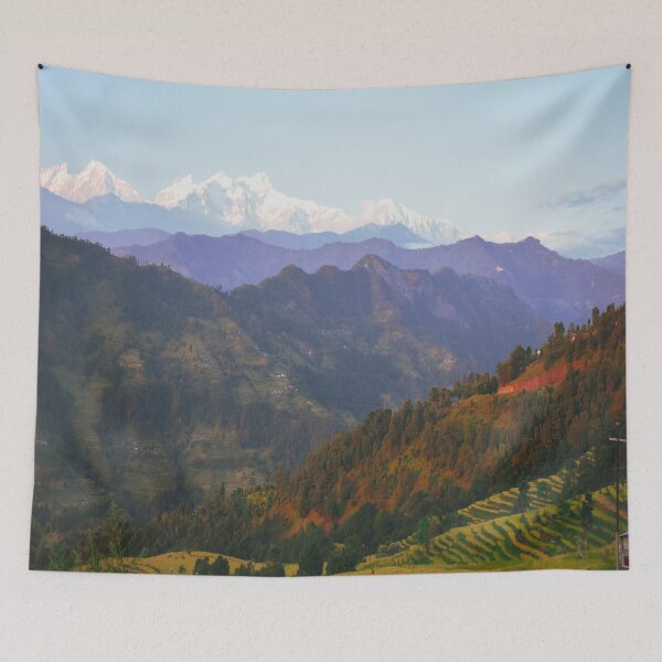 Item preview, Winter countryside mountain view designed and sold by Mariolangstieh.