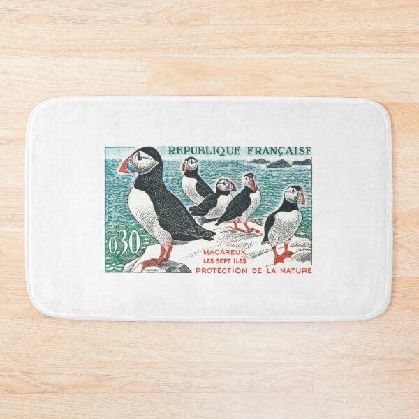 Artikelvorschau, 1960 FRANKREICH Papageientaucher Naturschutzmarke entworfen und verkauft von retrographics.