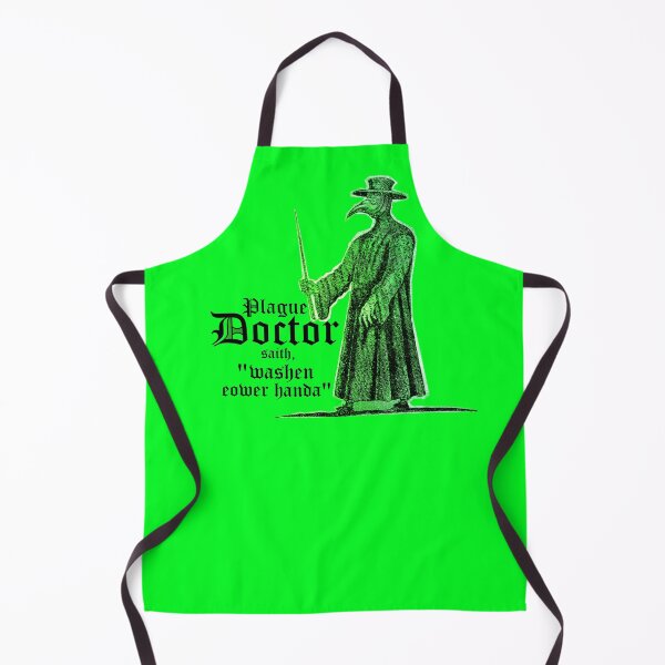 Item preview, Plague Doctor saith washen your hands neon green health awareness designed and sold by Fashionmonger.