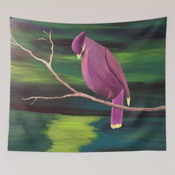 Item preview, Purple Bird Sees Mysterious Shadow designed and sold by LaRue McIntyre.