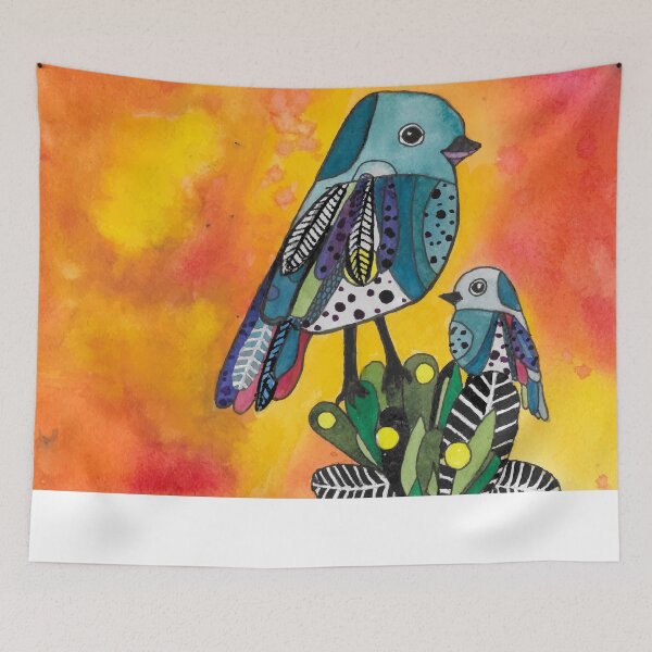 Item preview, Kristofer & Mickey - Bird Friends, the Sky is On Fire!  designed and sold by quirkysketchy.