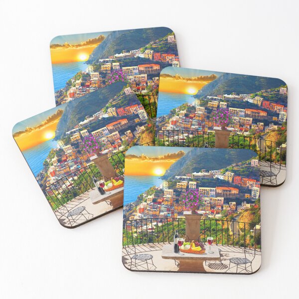 Item preview, Jigsaw Puzzle Cinque Terre Sunset Italian Riviera Coastline 1000 piece Adults designed and sold by StickerArtwork.
