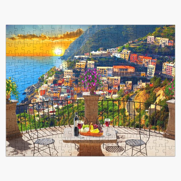 Item preview, Jigsaw Puzzle Cinque Terre Sunset Italian Riviera Coastline 1000 piece Adults designed and sold by StickerArtwork.