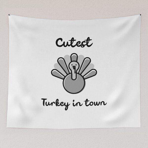 Item preview, Cutest Turkey in Town. Funny Thanksgiving Design. designed and sold by That Cheeky Tee.