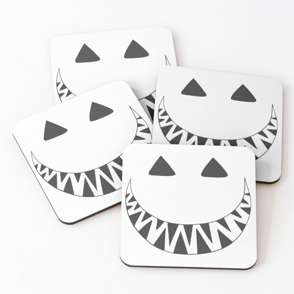 Item preview, Halloween toothy grin face dark gray  designed and sold by ArtfulBonBon.