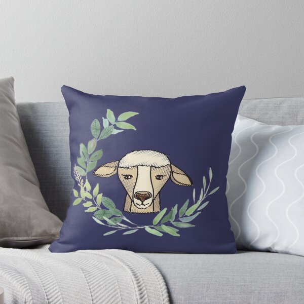 Item preview, Farmhouse Lamb Wreath designed and sold by Drnksuzys.