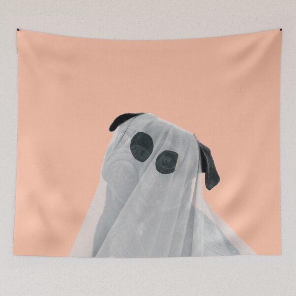 Item preview, Animal ghost pug in beige designed and sold by ESCAPZ.