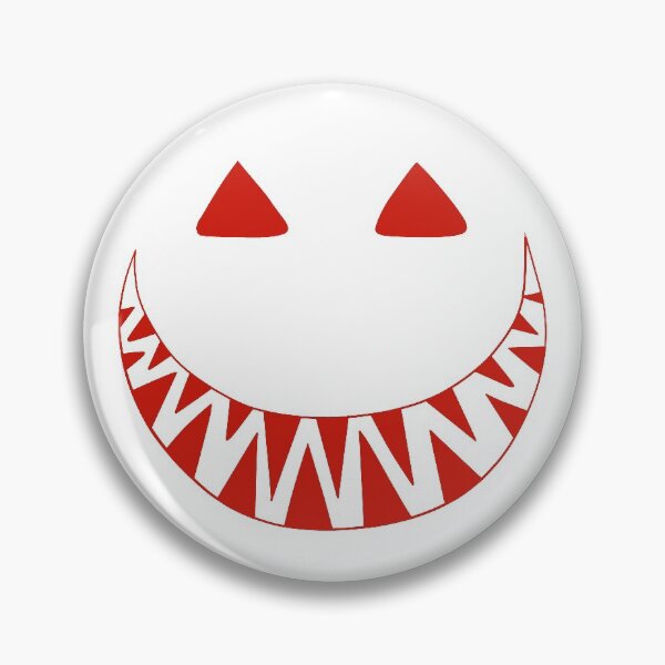 Item preview, Halloween toothy grin face red designed and sold by ArtfulBonBon.