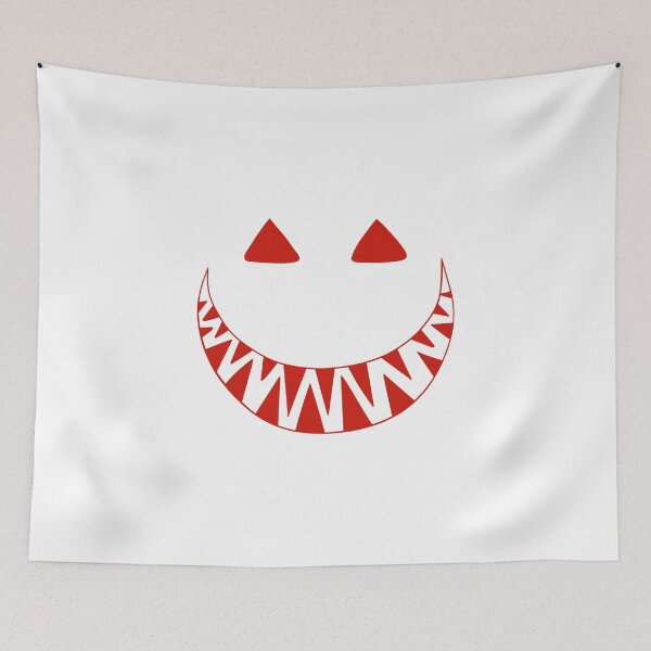 Item preview, Halloween toothy grin face red designed and sold by ArtfulBonBon.