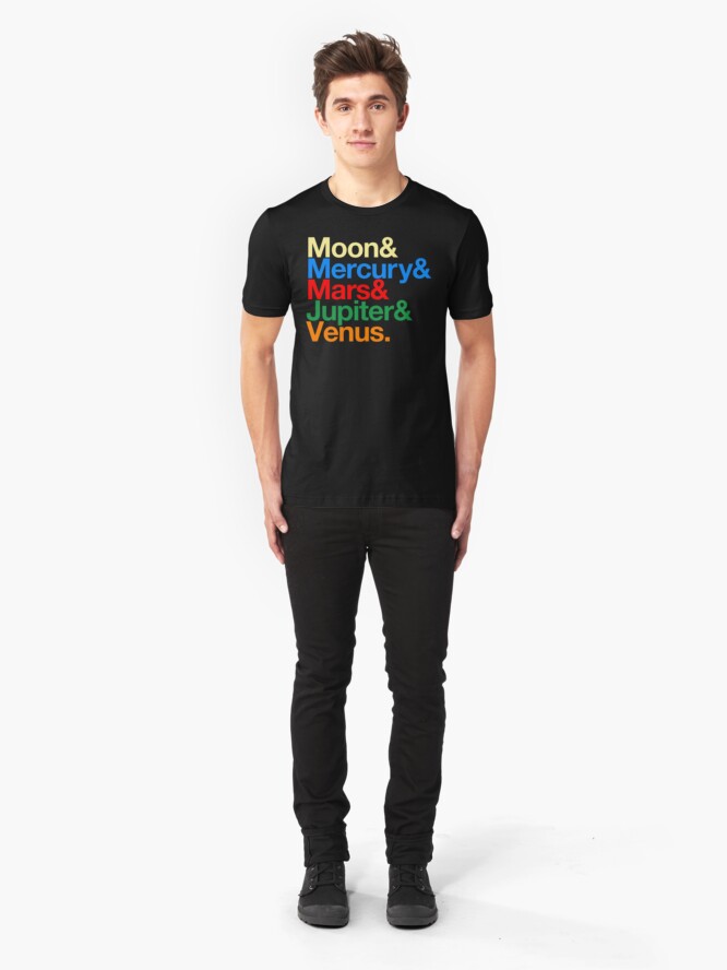 Alternate view of Sailor Senshi x Helvetica (Color) Slim Fit T-Shirt