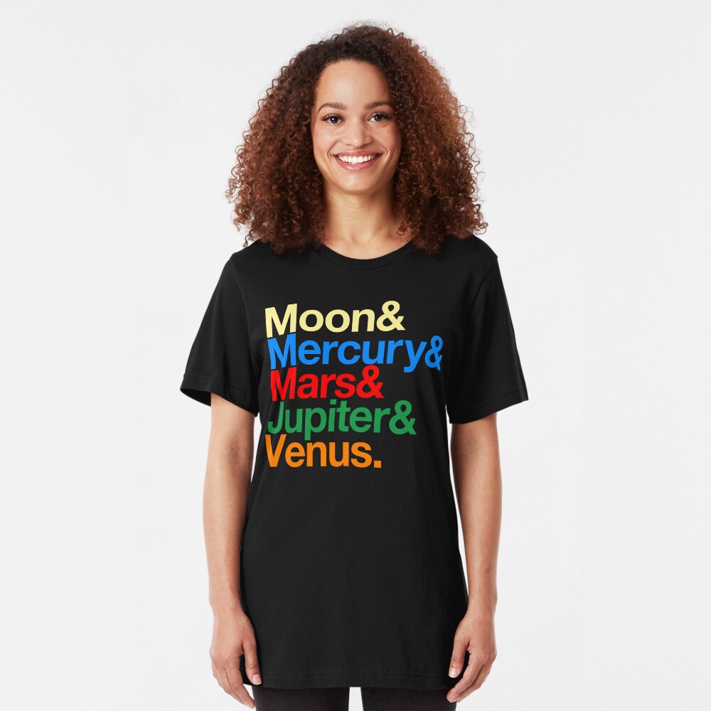 Sailor Senshi x Helvetica (Color) Slim Fit T-Shirt