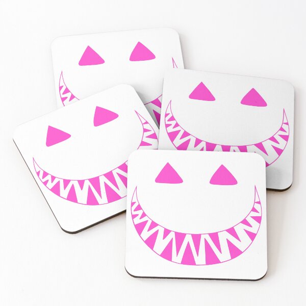 Item preview, Halloween toothy grin face pink designed and sold by ArtfulBonBon.