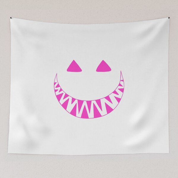Item preview, Halloween toothy grin face pink designed and sold by ArtfulBonBon.