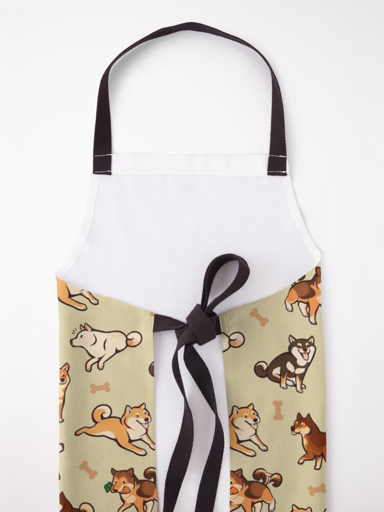 Alternate view of shibes in cream Apron