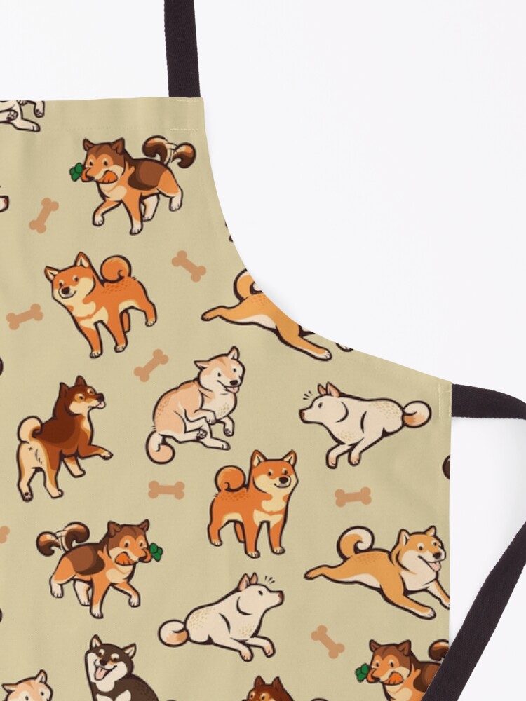 Alternate view of shibes in cream Apron
