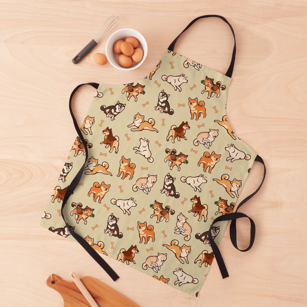 shibes in cream Apron