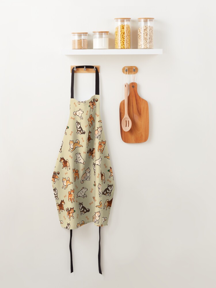 Alternate view of shibes in cream Apron