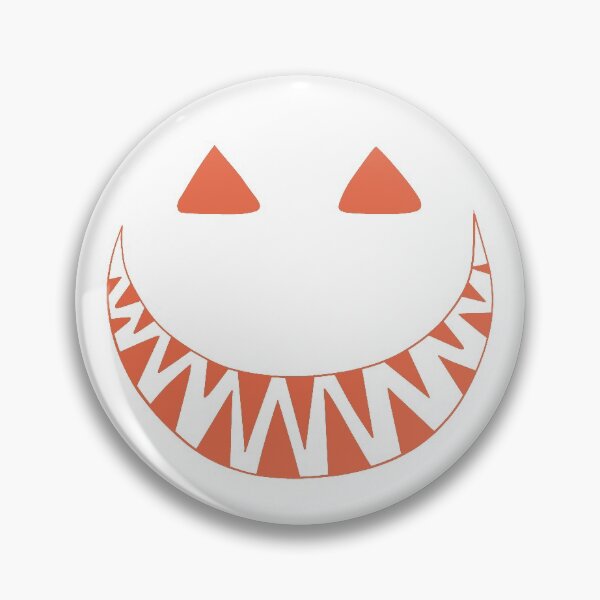 Item preview, Halloween toothy grin face orange designed and sold by ArtfulBonBon.