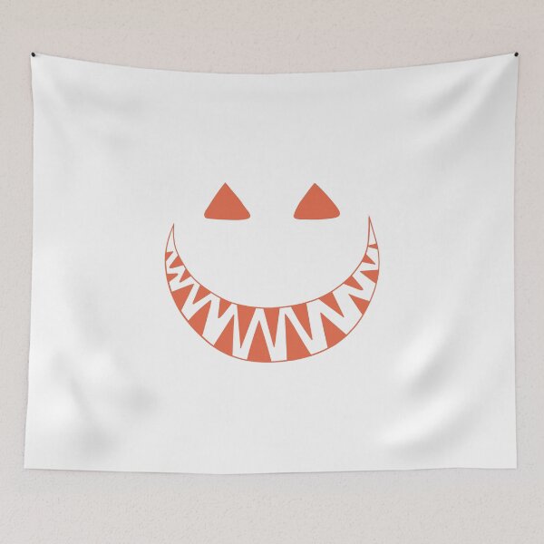 Item preview, Halloween toothy grin face orange designed and sold by ArtfulBonBon.