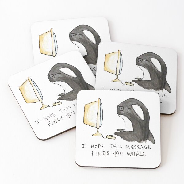 Item preview, I Hope This Message Finds You Whale designed and sold by KKDrawsALot.