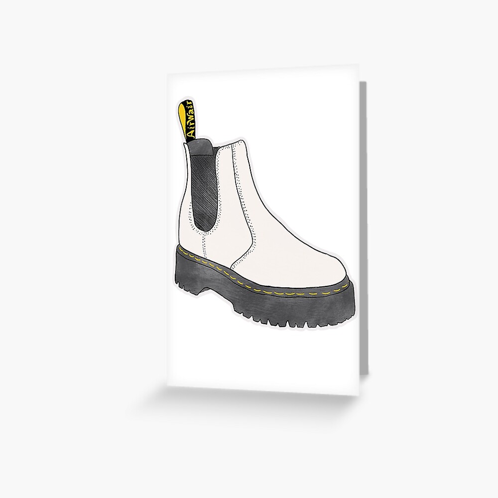 Martens White Chelsea Boot" for Sale by rubydoobydoodle | Redbubble