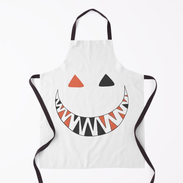 Item preview, Halloween toothy grin face dark gray and orange designed and sold by ArtfulBonBon.