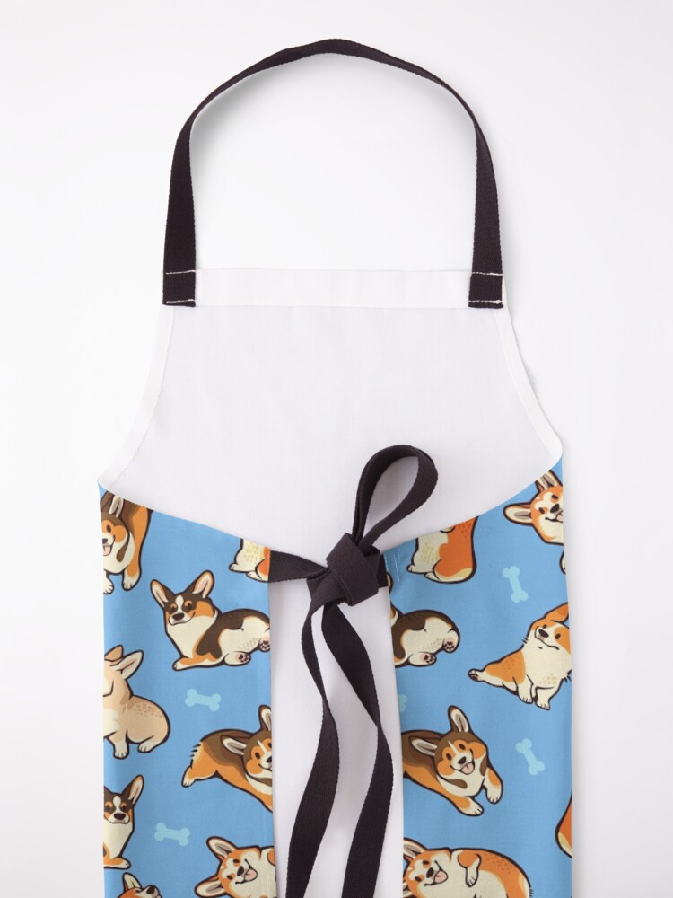 Alternate view of Jolly corgis in blue Apron