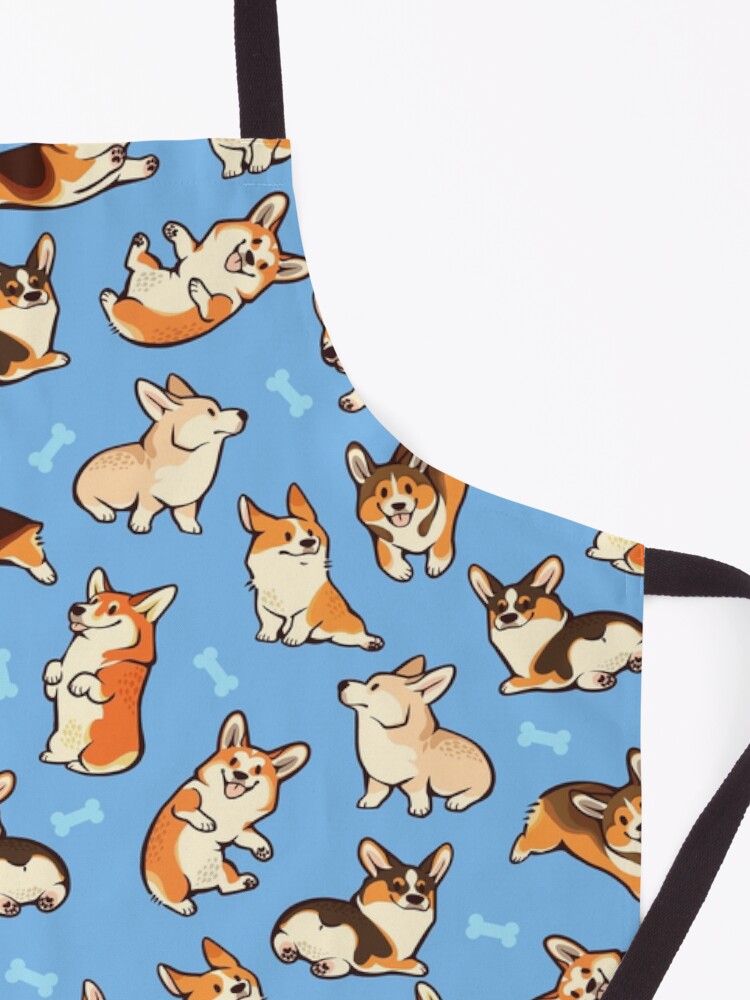 Alternate view of Jolly corgis in blue Apron