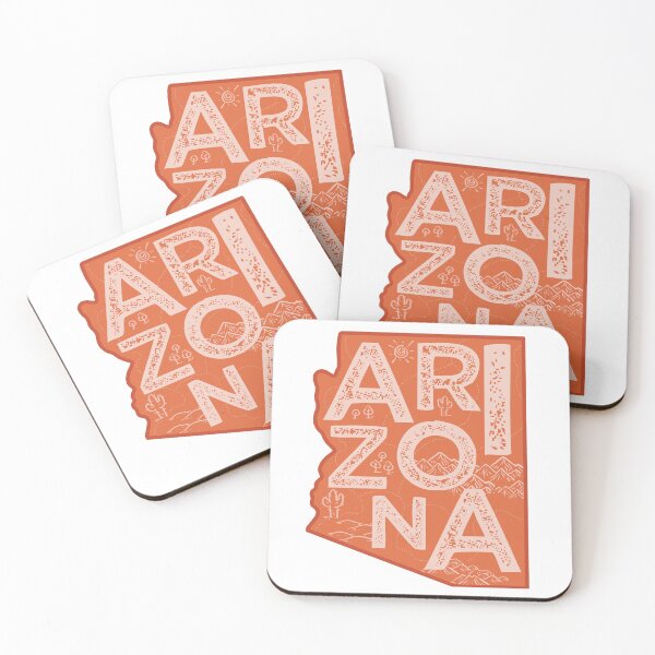 Item preview, Arizona Map Typography Red designed and sold by HelloGentry.