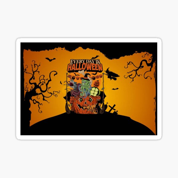 Every Day Is Halloween Ocean Monters Creatures Sticker