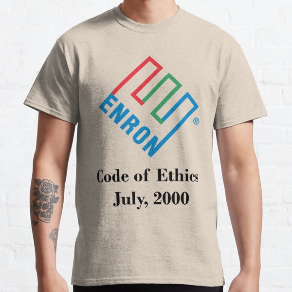 Enron Code Of Ethics Handbook T Shirt By Brzt Redbubble