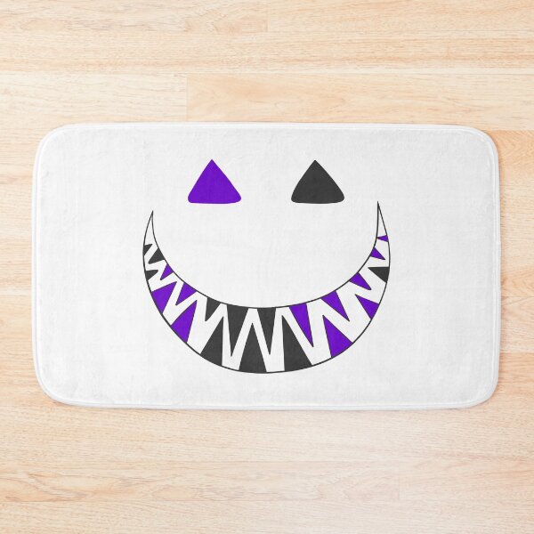 Item preview, Halloween toothy grin face dark gray and purple designed and sold by ArtfulBonBon.