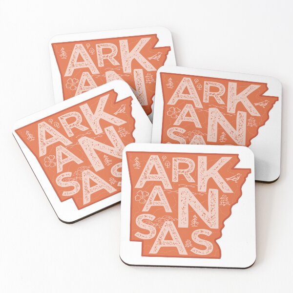 Item preview, Arkansas Map Typography Red designed and sold by HelloGentry.