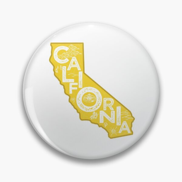 Item preview, California Map Typography Gold designed and sold by HelloGentry.