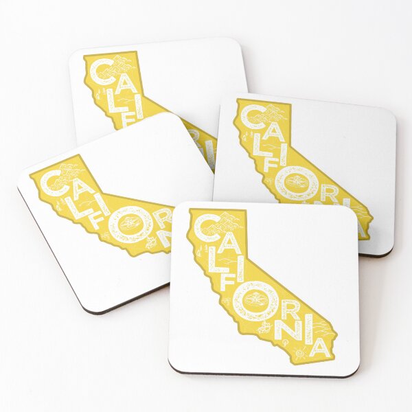 Item preview, California Map Typography Gold designed and sold by HelloGentry.