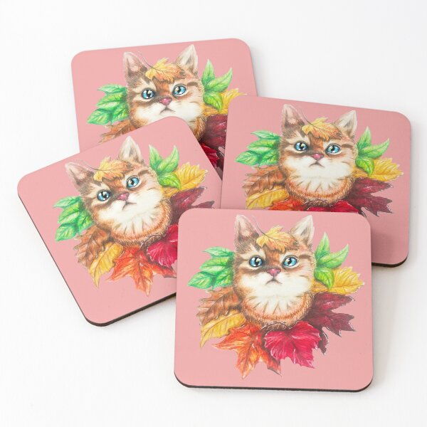 Item preview, Fall Leaves Cat designed and sold by Lady-Lilac.