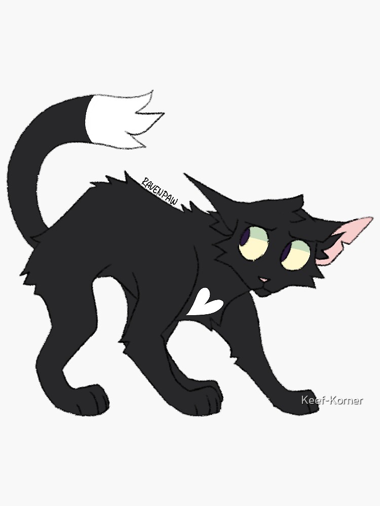 Warrior Cats Ravenpaw Sticker for Sale by Keef-Korner