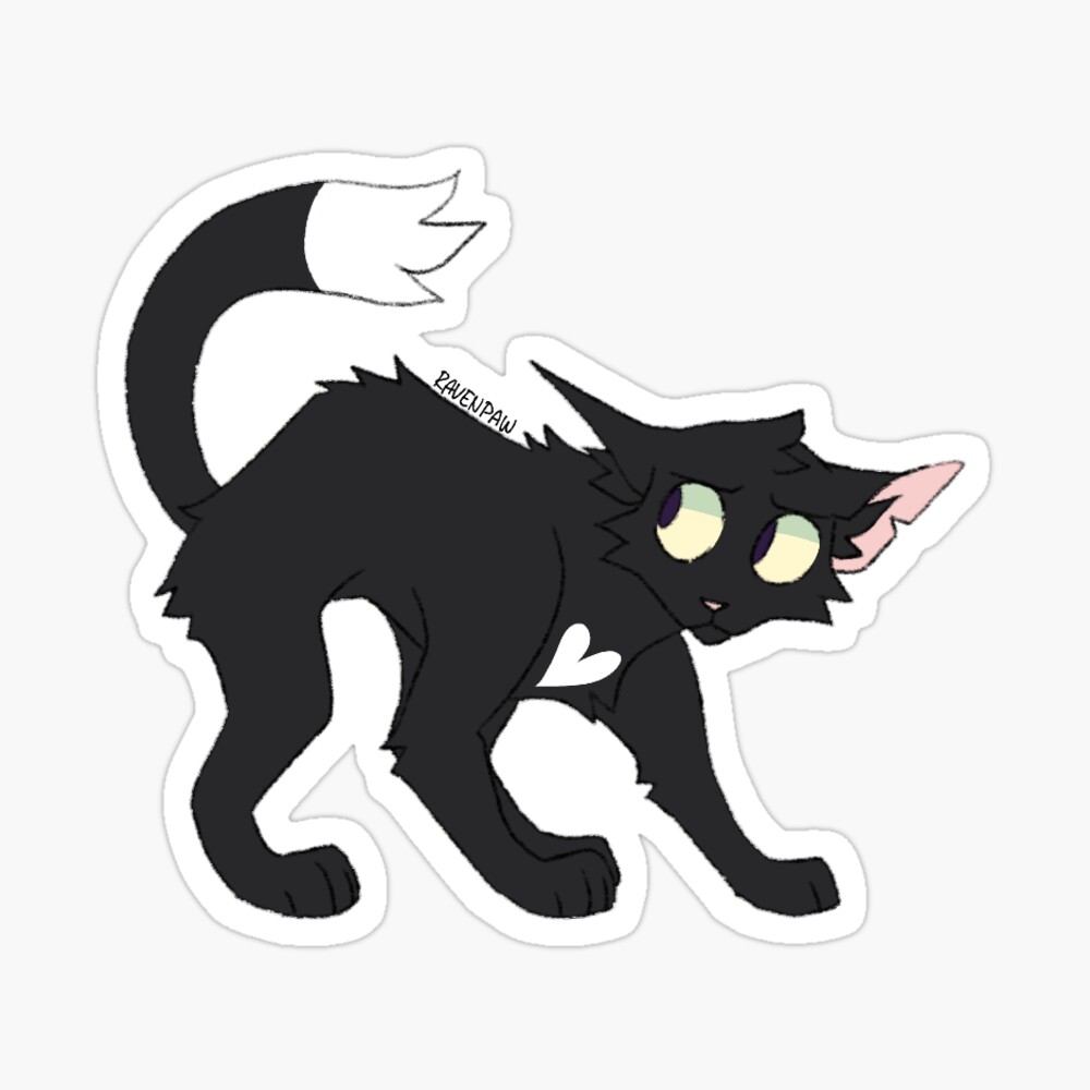Warrior Cats Ravenpaw Sticker for Sale by Keef-Korner