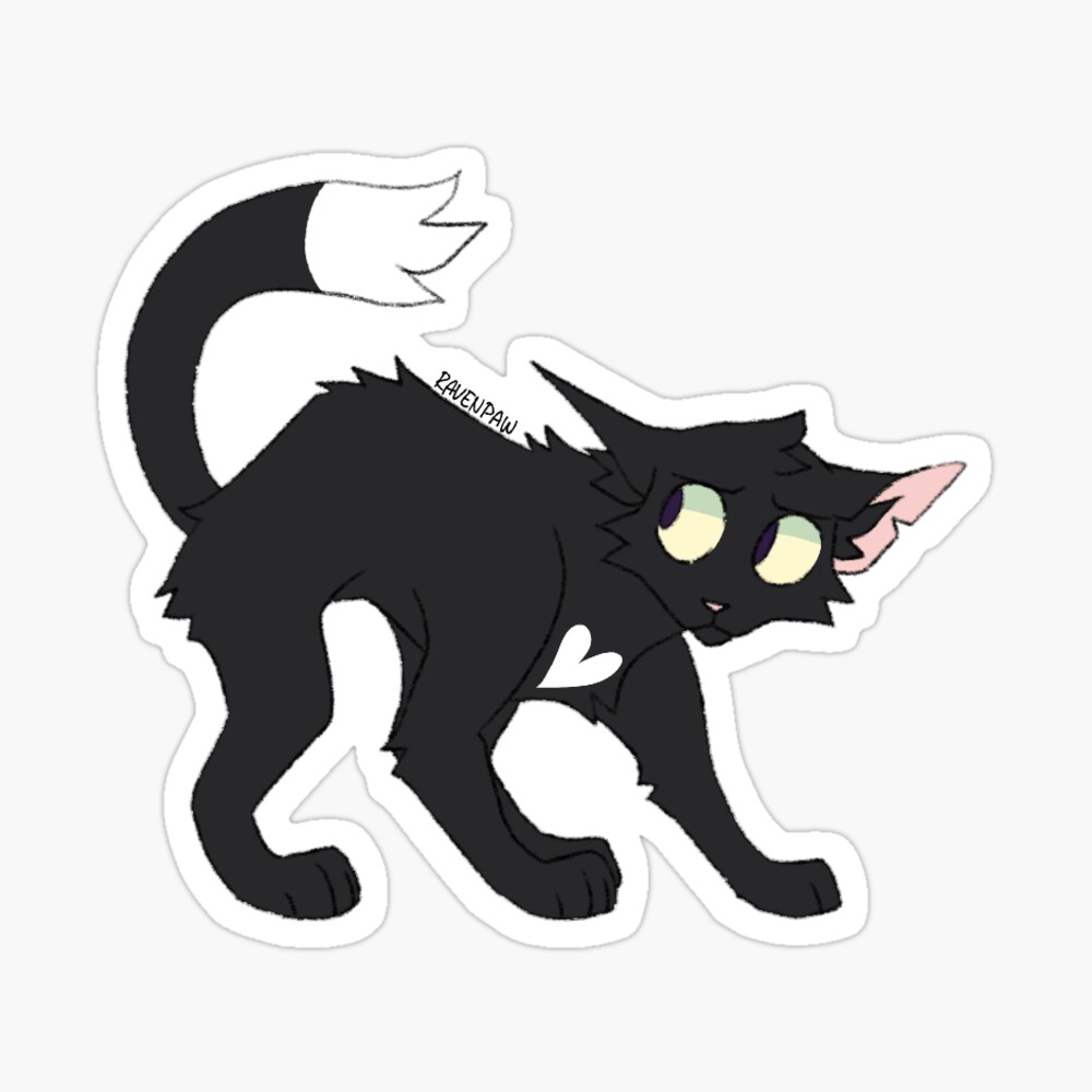 Ravenpaw Warrior Cat Fan Kiss-cut Sticker -  Israel