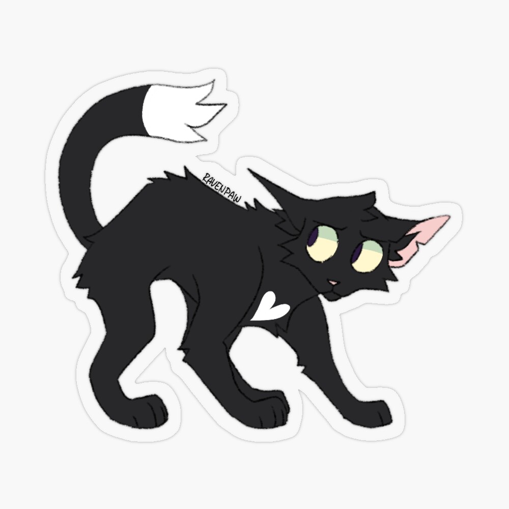 Ravenpaw - Warrior Cats SVG, PNG, JPG - Digital Sticker / Cake Topper /  Gift / Instant Download - 1 Digital Sticker