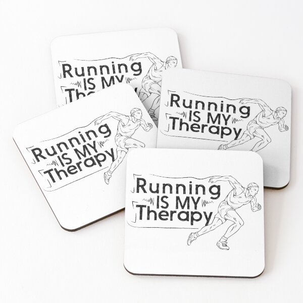 Item preview, Running Is My Therapy , cool gift ideas for Running lovers - white designed and sold by YerrouDesing.